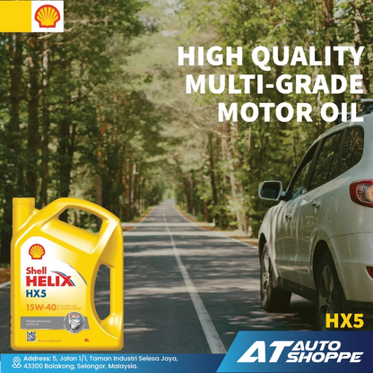 Shell Helix HX5 15W40 Premium Multi-Grade Mineral Oil (4L)
