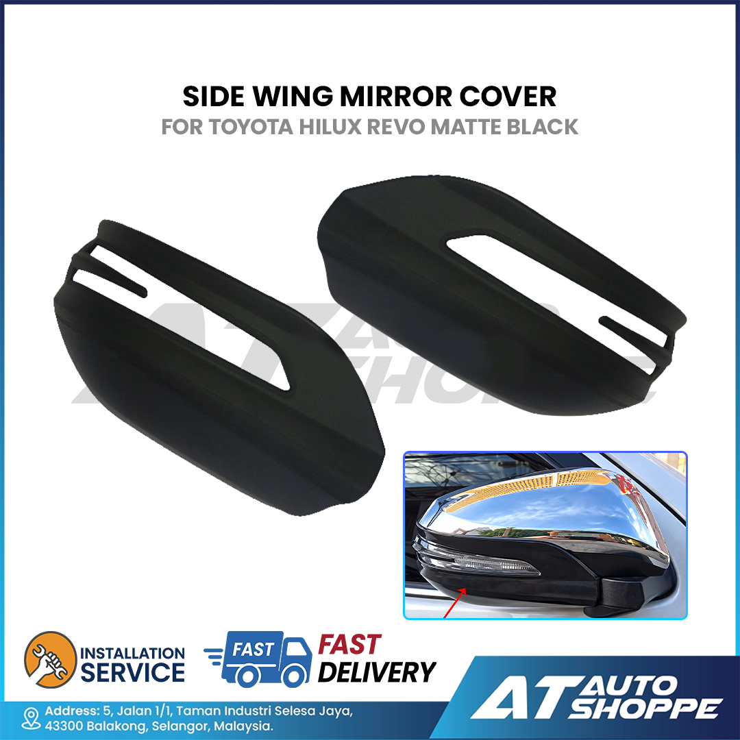 Side Wing Mirror Cover For Hilux Revo Matte Black