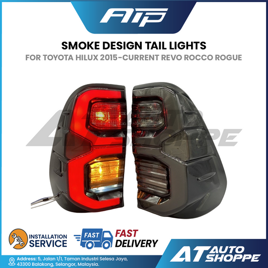 Smoke LED Tail Lamp Normal Version for Toyota Hilux Revo / Rocco / Rogue 2015-On