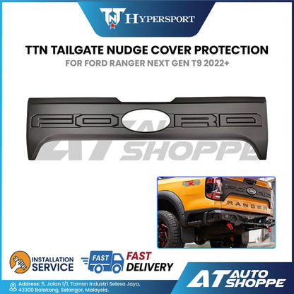 TTN Hypersport Tailgate Nudge Cover Protector Protection For Ford Ranger 2022 Next-Gen T9