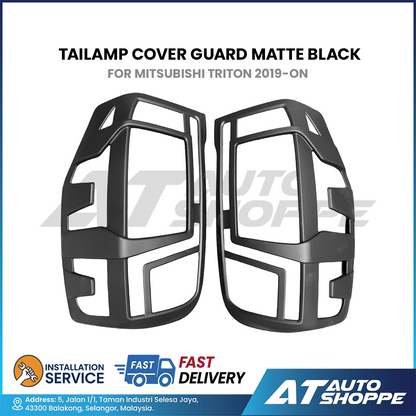 Tailamp Cover Guard Matte Black For Mitsubishi Triton 2019-On