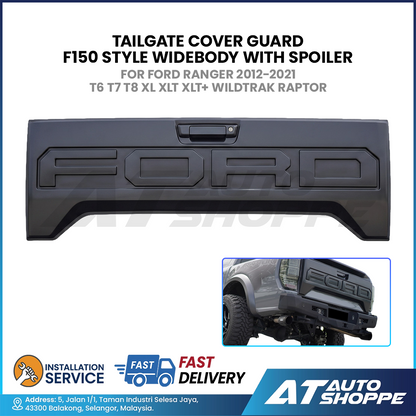 Tailgate Cover Guard F150 Style Widebody With Spoiler For Ford Ranger 2012-2021 Wildtrak Raptor