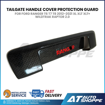 Tailgate Handle Cover Protection Guard For Ford Ranger T6 T7 T8 2012–2021