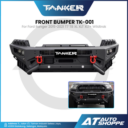 Tanker Front Bumper TK-001 For Ford Ranger 2015-2021 T7 T8 XL XLT XLT+ Wildtrak
