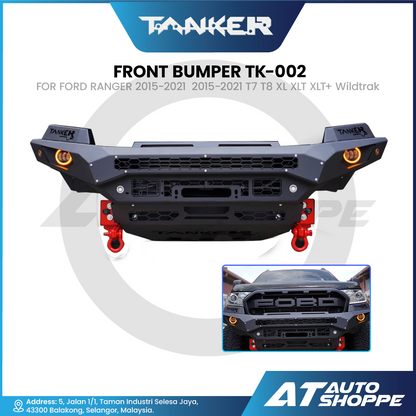 Tanker Front Bumper TK-002 For Ford Ranger 2015-2021 T7 T8 XL XLT XLT+ Wildtrak
