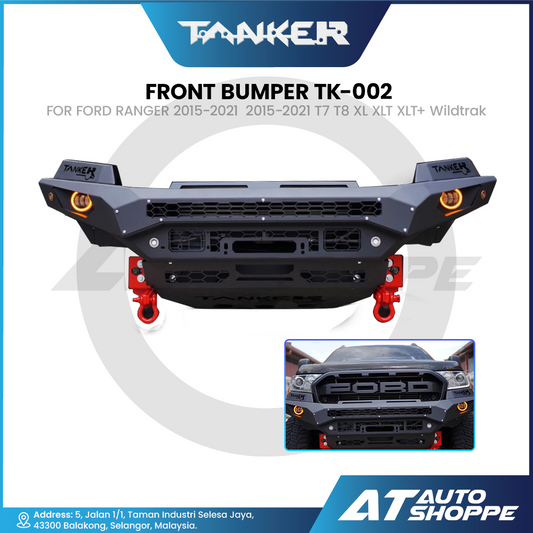 Tanker Front Bumper TK-002 For Ford Ranger 2015-2021 T7 T8 XL XLT XLT+ Wildtrak