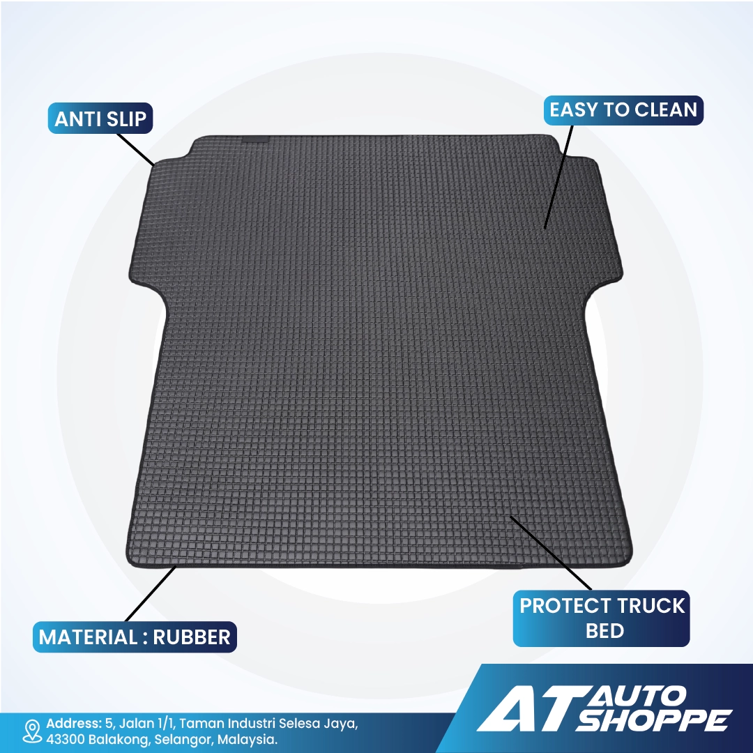 Top Matt Non-Slip Rubber Truck Bed Mat All-Weather Protection