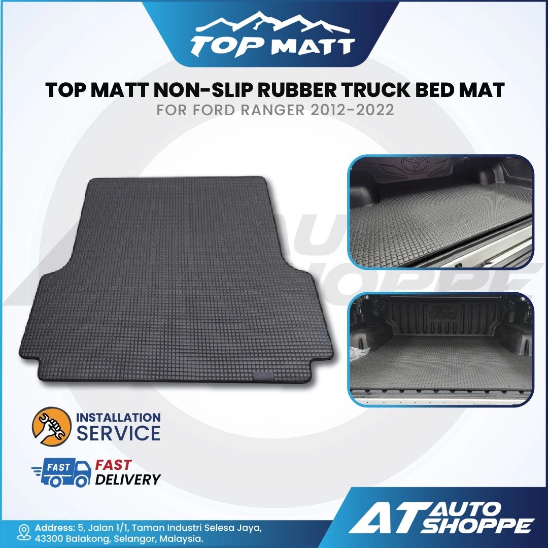 Top Matt Non-Slip Rubber Truck Bed Mat All-Weather Protection