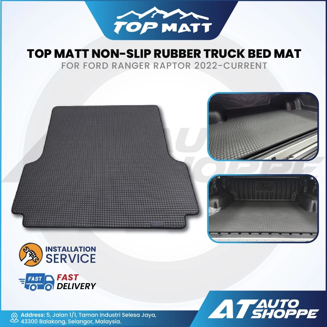 Top Matt Non-Slip Rubber Truck Bed Mat All-Weather Protection