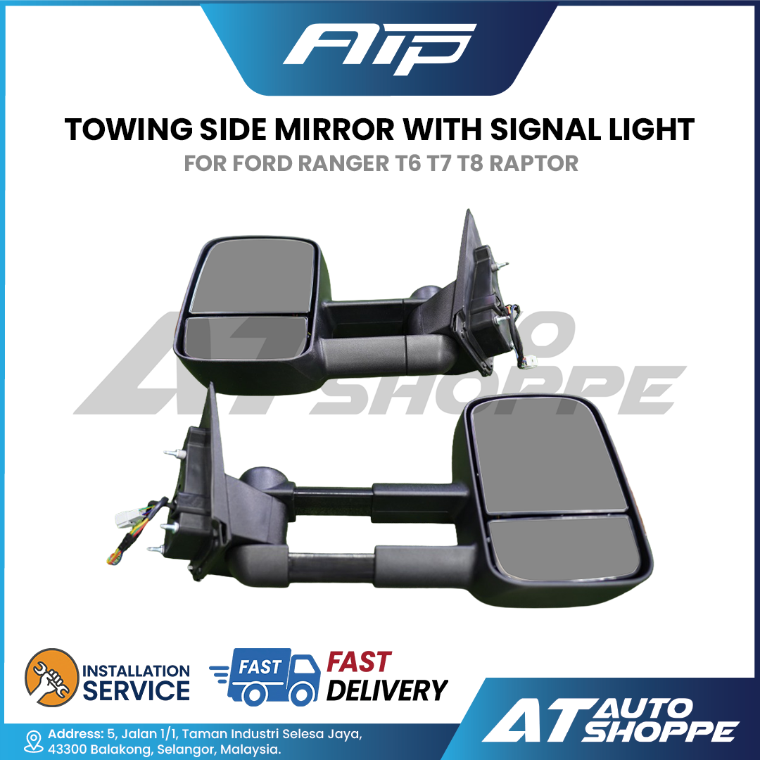 Towing Side Mirror with Signal Light (Set) For Ford Ranger T6 T7 T8 Raptor