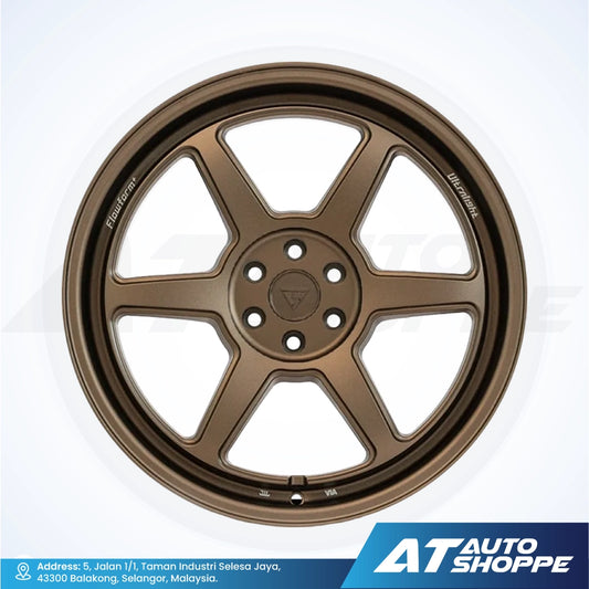 Bronze alloy VLF wheel on a white background with AT Auto Shoppe branding.