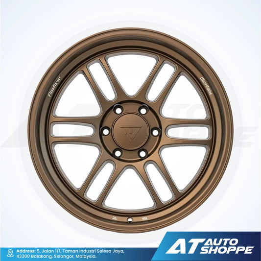 Bronze VLF alloy wheel on a white background with AT Auto Shoppe branding.