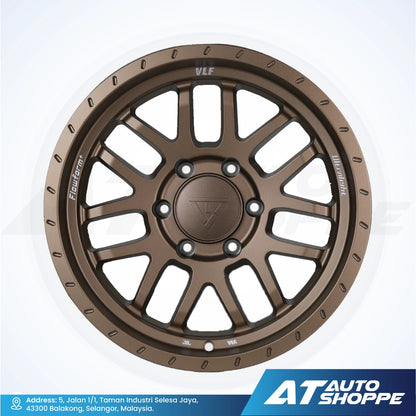 VLF bronze alloy wheel with visible branding on a white background