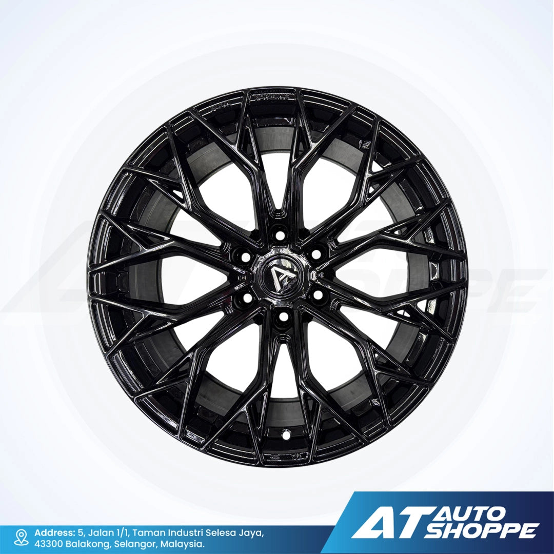 Vampire alloy wheel on a white background with AT Auto Shoppe branding.