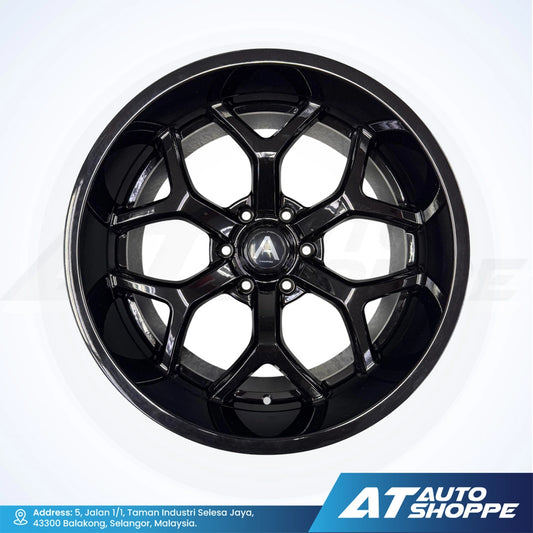 Vampire wheel with a brand logo on a white background