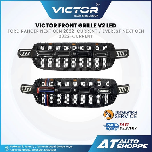 Victor Front Grille V2 LED With Camera Cover For Ford Ranger/Everest Next Gen 2022-Current