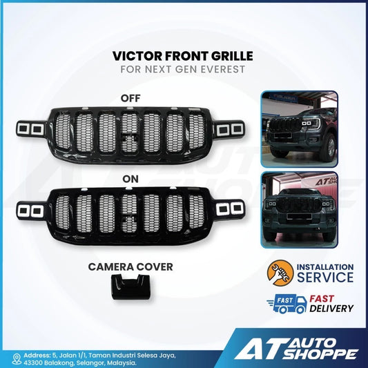 Victor Front Grille with LED and Camera Cover for Ford Ranger/Everest Next Gen 2022-Current