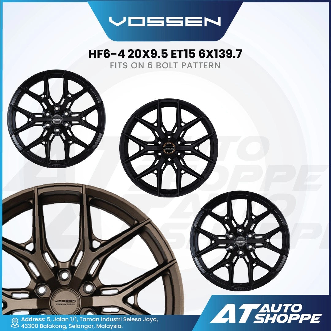 Vossen wheels with specifications on a white background, featuring the Vossen and AT Auto Shoppe logos.