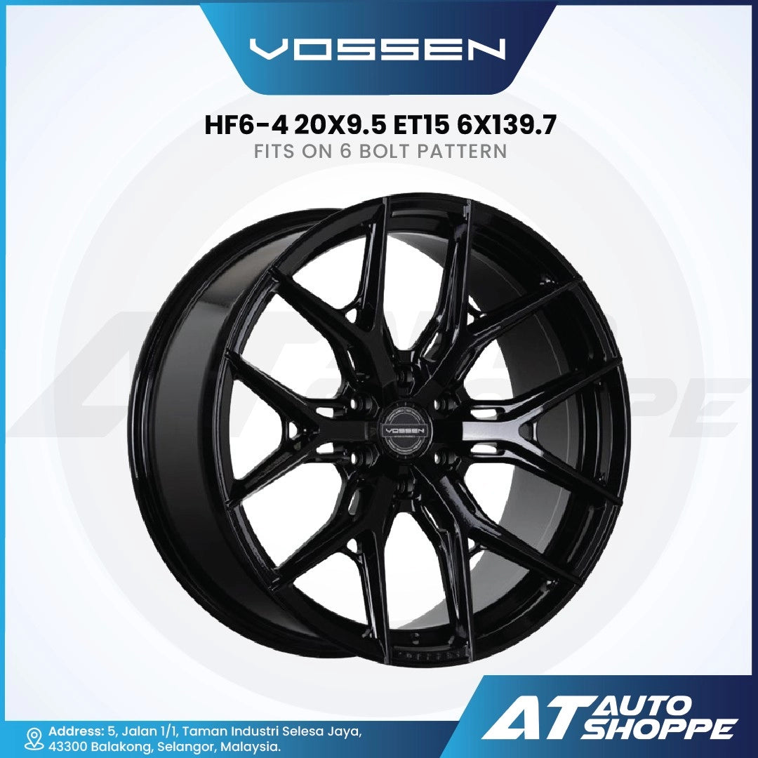 Black Vossen wheel with specifications on a white background
