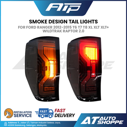 Smoke Design Tail Lights For Ford Ranger 2012-2015 T6 T7 T8 XL XLT XLT+ Wildtrak Raptor 2.0