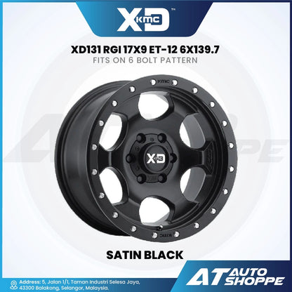 Satin black XD rim with product details on a white background