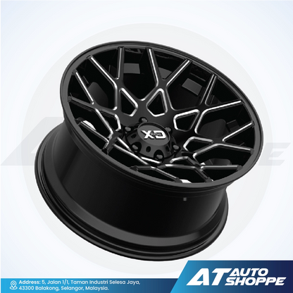 XD XD831 Chopstix-Black Milled 20x10 ET-24 5x127/6X139.7 (1 Piece)