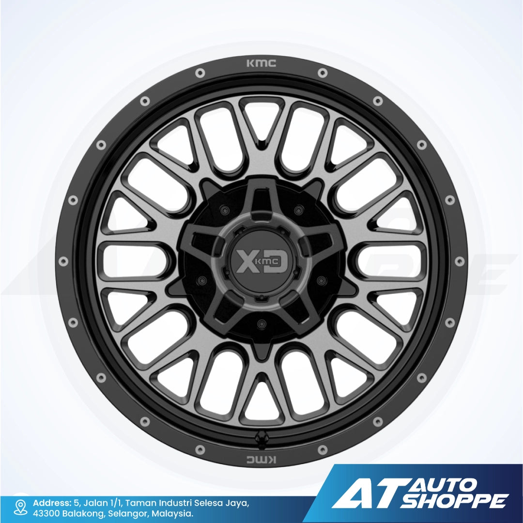 XD XD842 Snare-Gloss Black/Grey Tint 20x10 ET-18 5x139.7/5x127 (1 Piece)