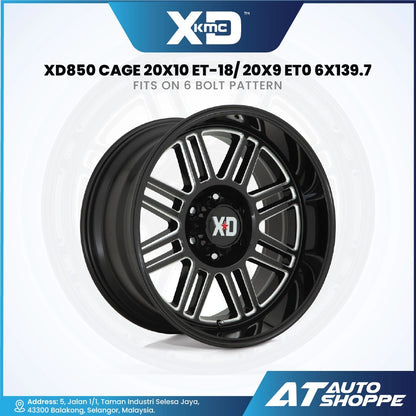 XD XD850 Cage-Gloss Black Grey Tint 20x10 ET-18/20x9 ET0 6x139.7 (1 Piece)